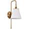 Dover; 1 Light; Wall Sconce; White with Vintage Brass
