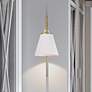 Dover; 1 Light; Wall Sconce; White with Vintage Brass