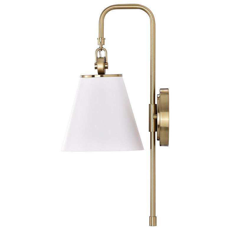 Image 5 Dover; 1 Light; Wall Sconce; White with Vintage Brass more views