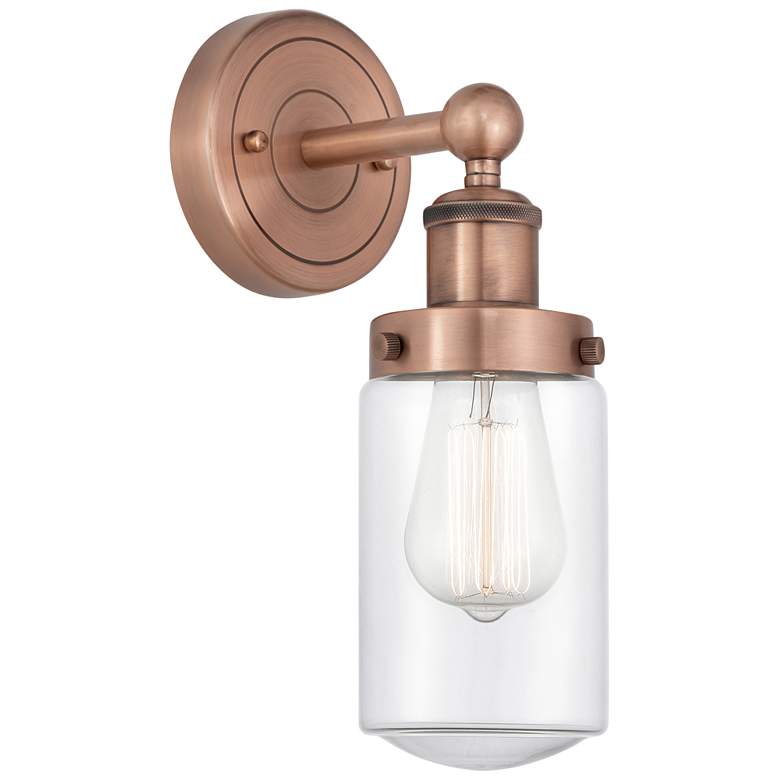 Image 1 Dover 10 inchHigh Antique Copper Sconce With Clear Shade