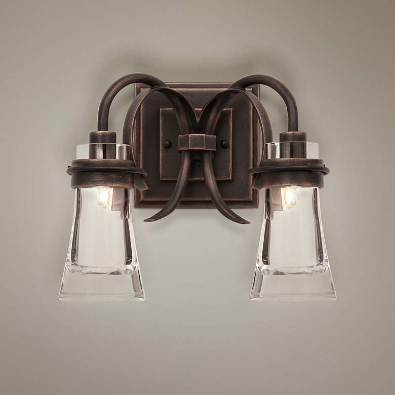 Image 1 Dover 13" Wide Antique Copper 2-Light Bath Light