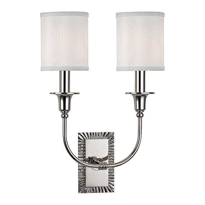 Image 1 Dover 17 3/4 inch High Polished Nickel Dual Wall Sconce