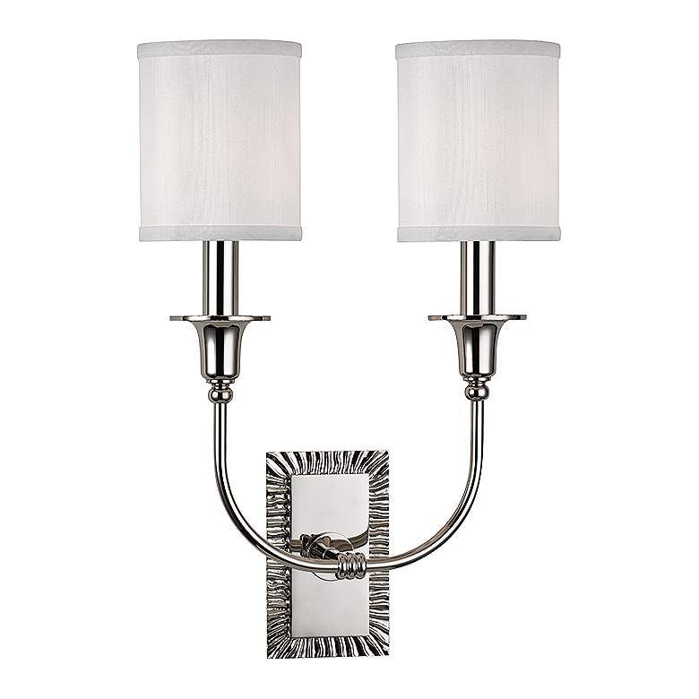 Image 1 Dover 17 3/4" High Polished Nickel Dual Wall Sconce