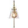 3_Dover 19" High Vintage Brass Clear Glass Wall Sconce more views