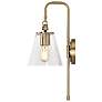 5_Dover 19" High Vintage Brass Clear Glass Wall Sconce more views