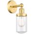 Dover 2.25" High Satin Gold Sconce With Clear Shade