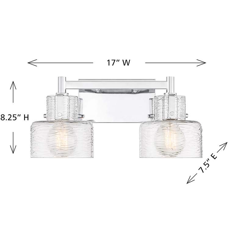 Image 6 Dover 2-Light Bathroom Vanity Light in Chrome more views