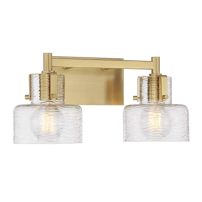 Image 3 Dover 2-Light Bathroom Vanity Light in Warm Brass more views