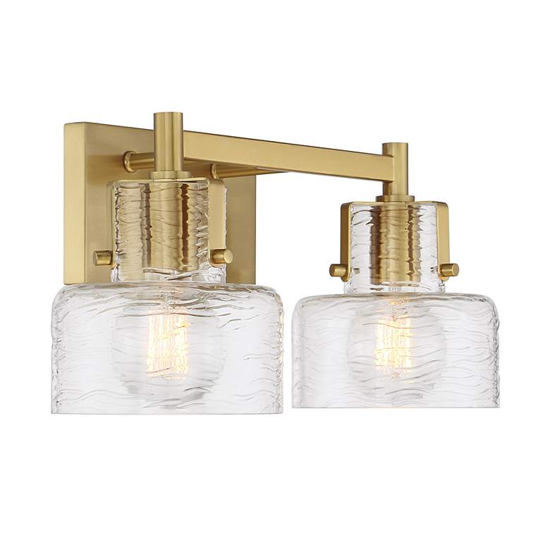 Image 4 Dover 2-Light Bathroom Vanity Light in Warm Brass more views