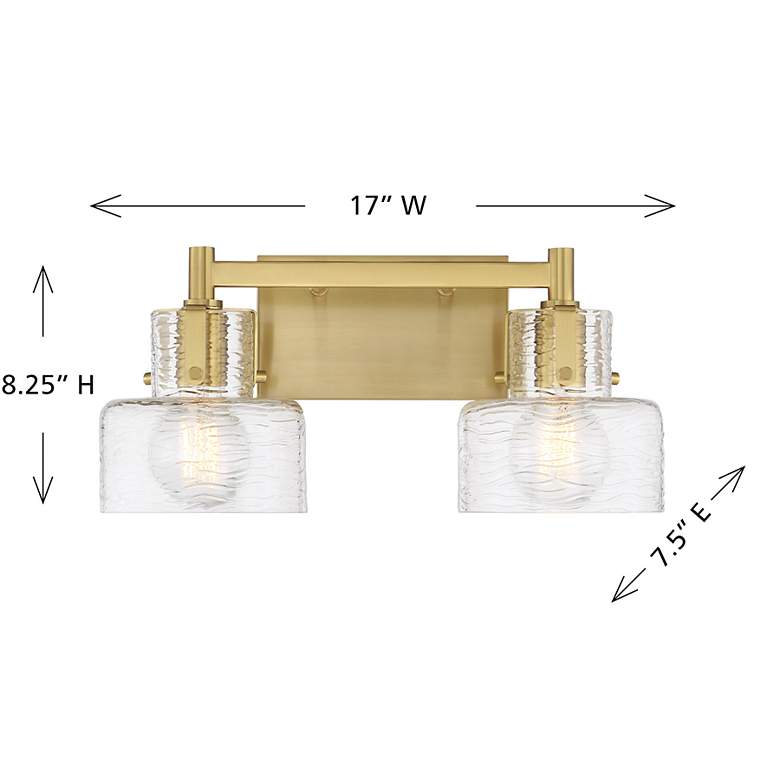 Image 6 Dover 2-Light Bathroom Vanity Light in Warm Brass more views