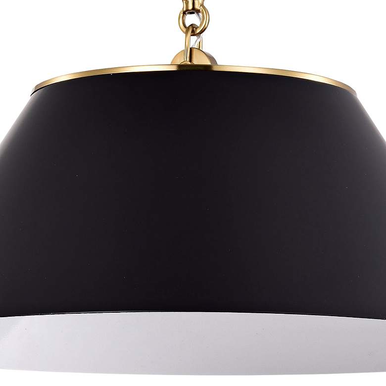 Image 2 Dover 20" Wide Black and Vintage Brass 3-Light Pendant more views