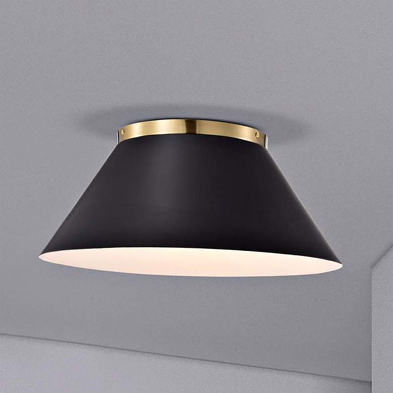 Image 2 Dover 20" Wide Vintage Brass 3-Light Ceiling Light