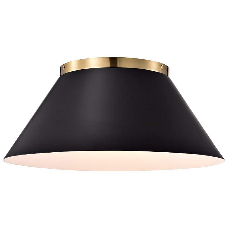 Image 7 Dover 20" Wide Vintage Brass 3-Light Ceiling Light more views