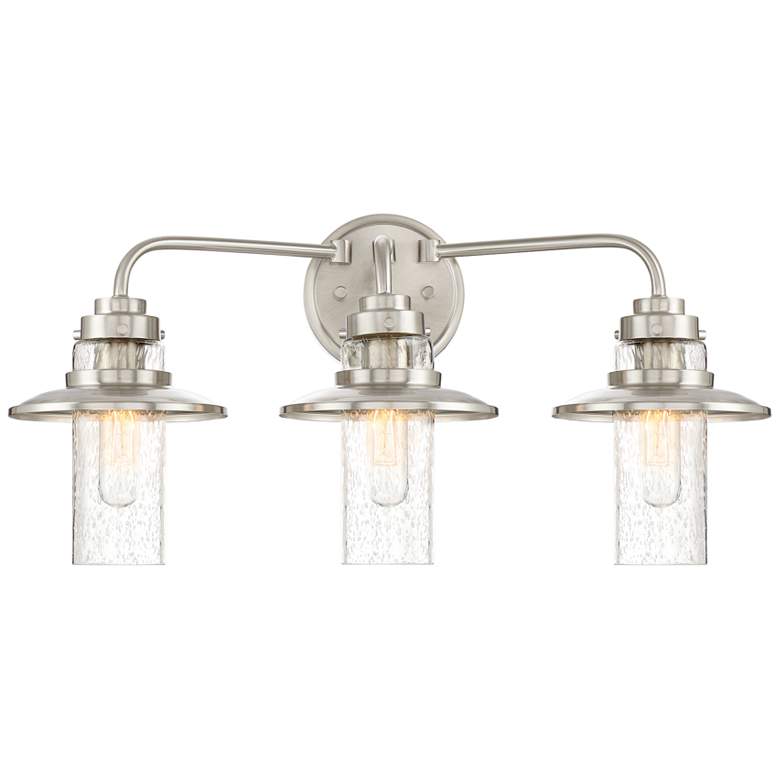 Image 2 Dover 22" Wide Satin Platinum 3-Light Bath Light