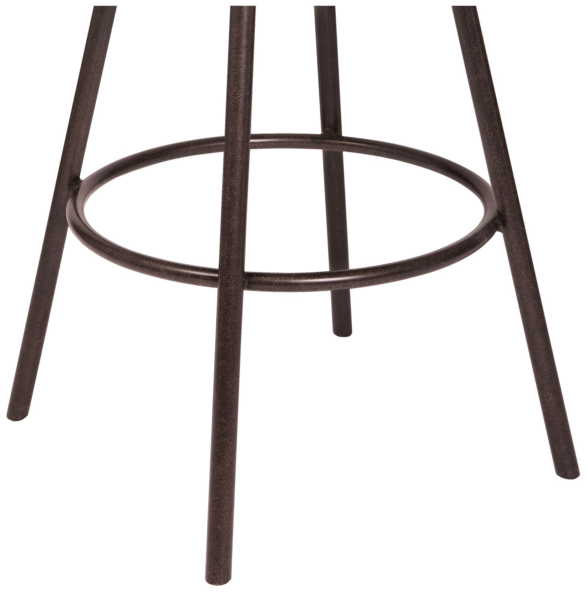 Image 6 Dover 26 in. Barstool in Brown Faux Leather and Auburn Bay Finish more views