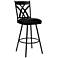 Dover 26" Ford Black Faux Leather Swivel Counter Stool