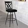 1_Dover 26" Ford Black Faux Leather Swivel Counter Stool