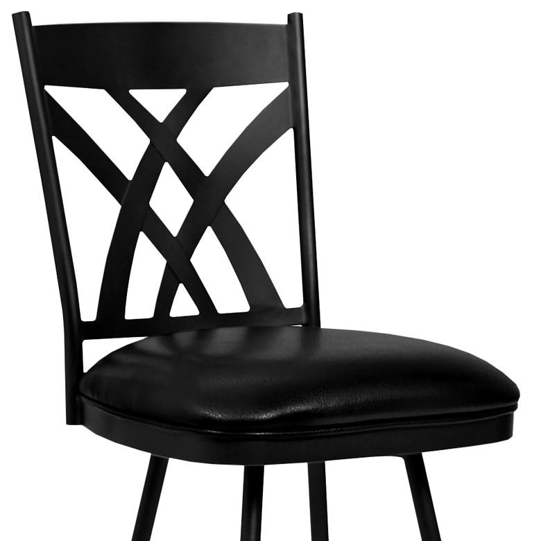 Image 3 Dover 26" Ford Black Faux Leather Swivel Counter Stool more views