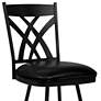 3_Dover 26" Ford Black Faux Leather Swivel Counter Stool more views
