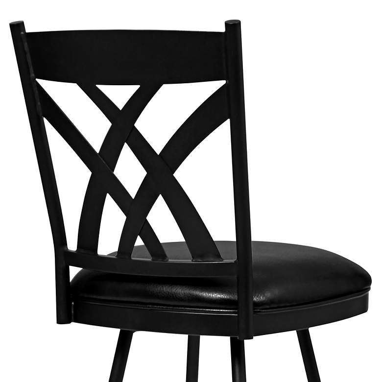 Image 4 Dover 26" Ford Black Faux Leather Swivel Counter Stool more views