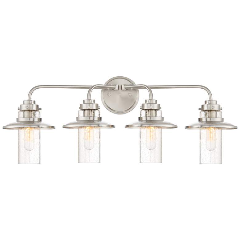 Image 2 Dover 29 3/4" Wide Satin Platinum 4-Light Bath Light