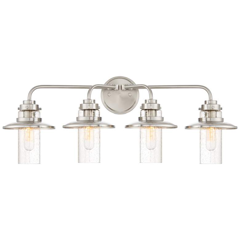 Image 2 Dover 29 3/4 inch Wide Satin Platinum 4-Light Bath Light