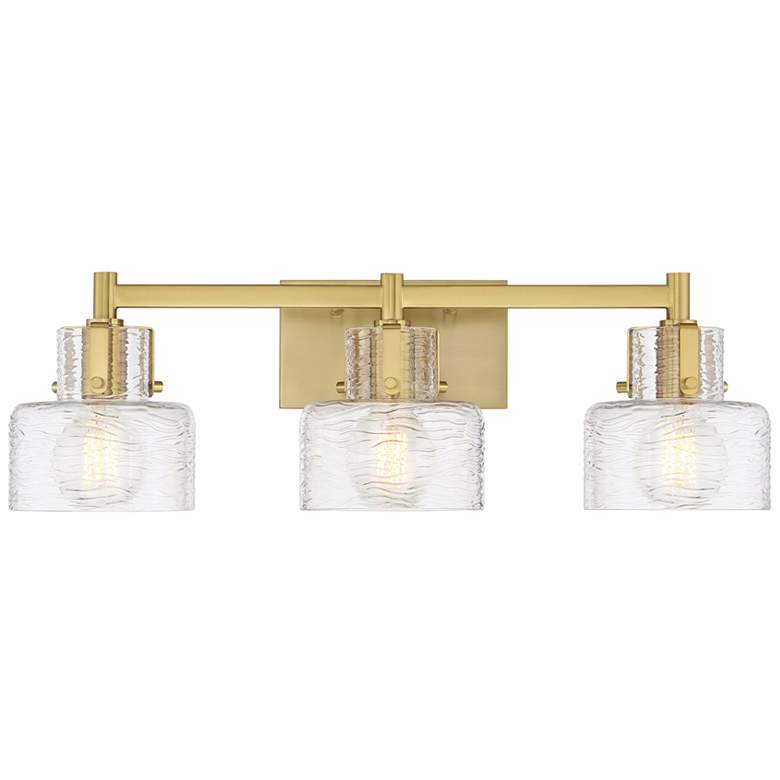 Image 1 Dover 3-Light Bathroom Vanity Light in Warm Brass