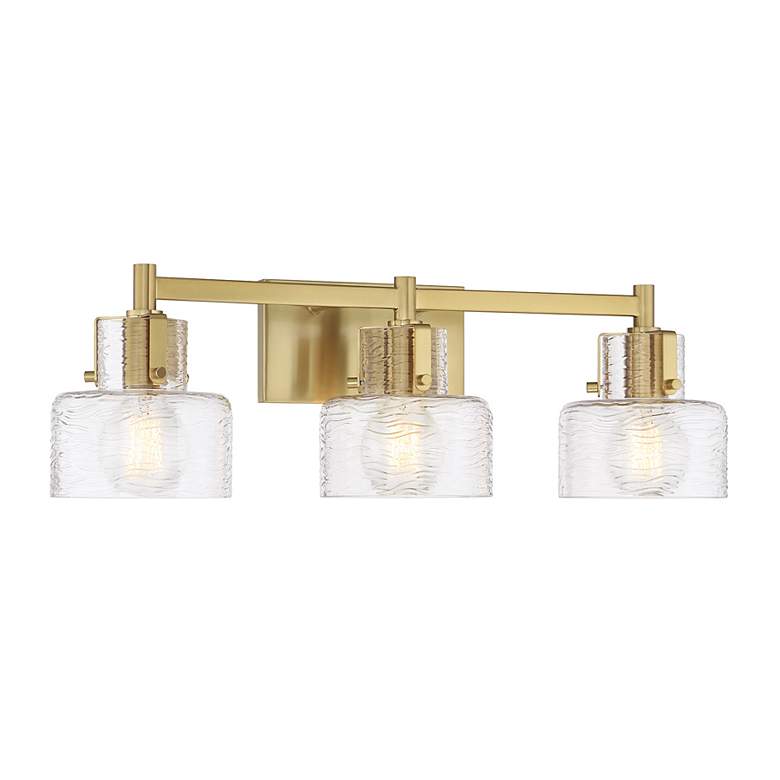 Image 3 Dover 3-Light Bathroom Vanity Light in Warm Brass more views