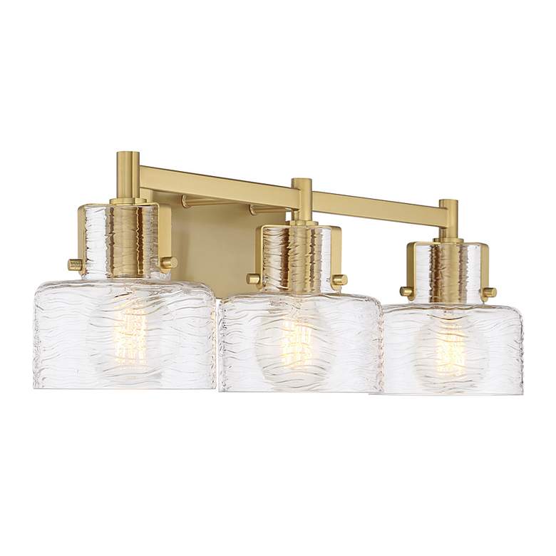 Image 4 Dover 3-Light Bathroom Vanity Light in Warm Brass more views