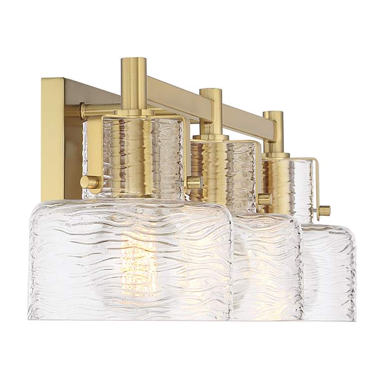 Image 5 Dover 3-Light Bathroom Vanity Light in Warm Brass more views