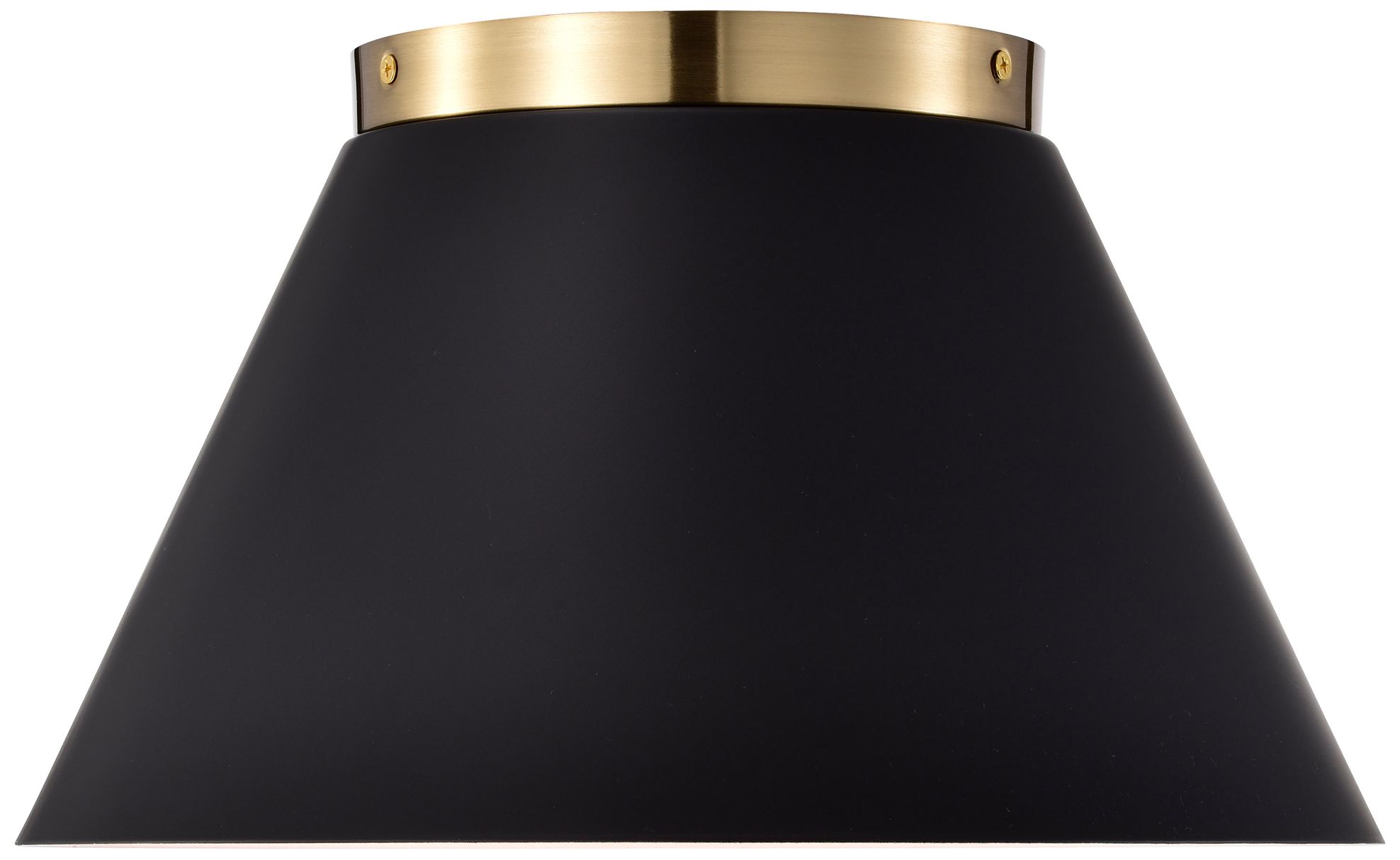 Image 5 Dover; 3 Light; Small Flush Mount; Black with Vintage Brass more views