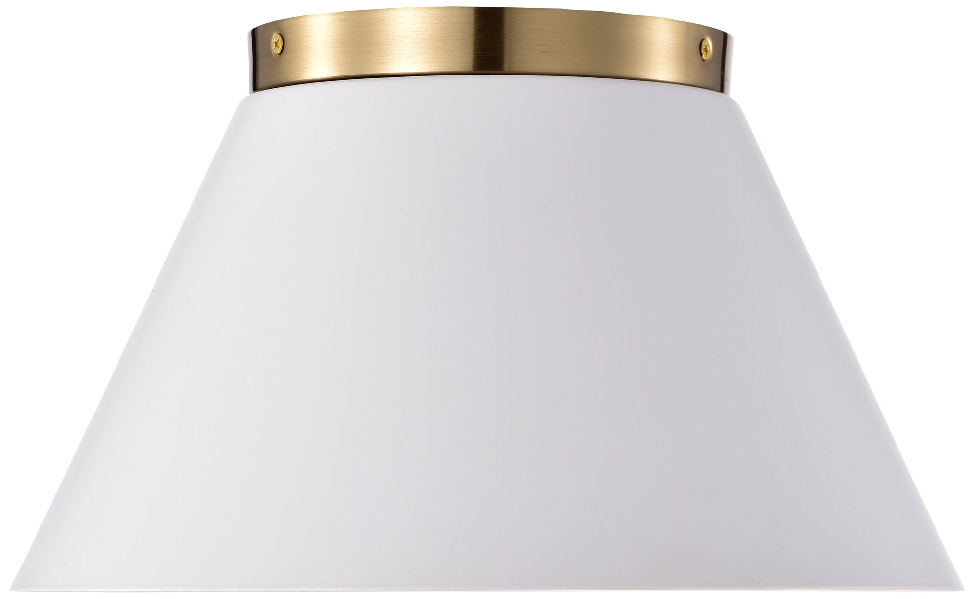 Image 6 Dover; 3 Light; Small Flush Mount; White with Vintage Brass more views
