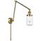 Dover 30.75" High Antique Brass Double Extension Swing Arm w/ Clear Sh