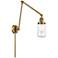 Dover 30.75" High Brushed Brass Double Extension Swing Arm w/ Clear Sh