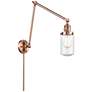Dover 30.75" High Copper Double Extension Swing Arm w/ Seedy Shade