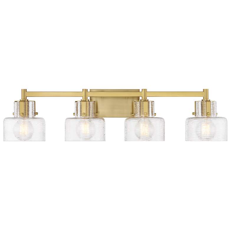Image 1 Dover 4-Light Bathroom Vanity Light in Warm Brass