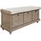 Dover 44" Wide Antique Gray Wood Storage Bench