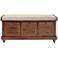 Dover 44" Wide Brown Wood Storage Bench