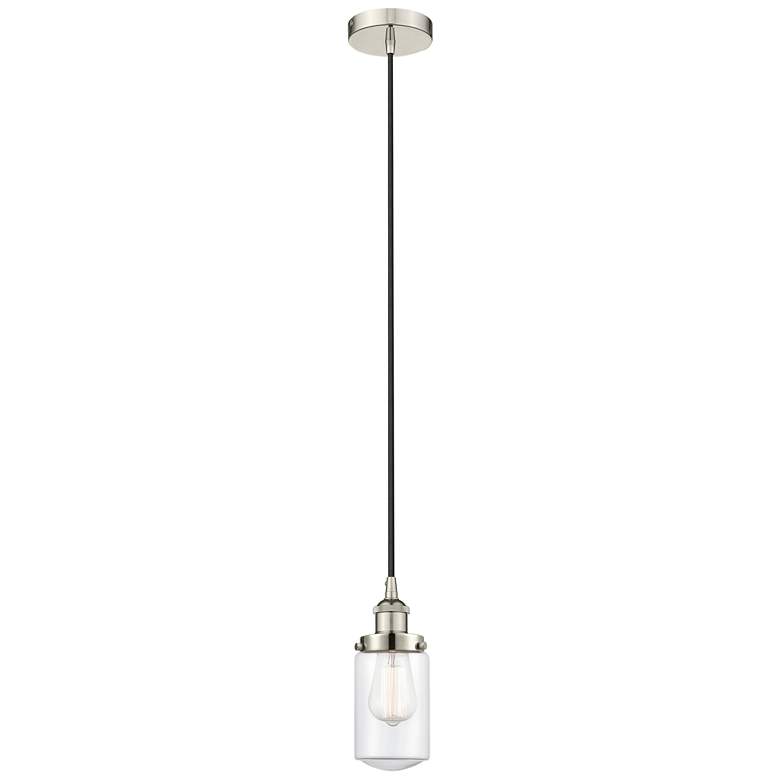 Image 1 Dover 5 inch Polished Nickel Mini Pendant w/ Clear Shade