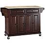 Thumbnail2 of Dover 52" Cutting Board Top Mahogany Serving Cart or Bar Cart