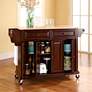 Thumbnail3 of Dover 52" Cutting Board Top Mahogany Serving Cart or Bar Cart more views