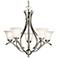 Dover Collection 24"W Brushed Nickel Five Light Chandelier