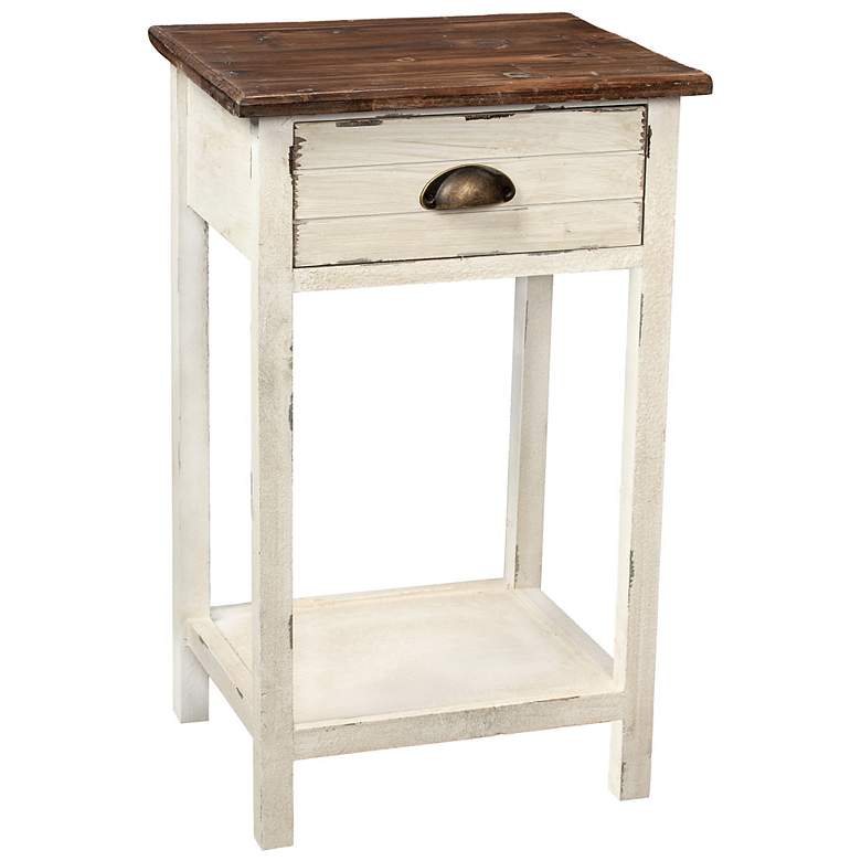 Image 1 Dover Cream and Walnut Accent Table