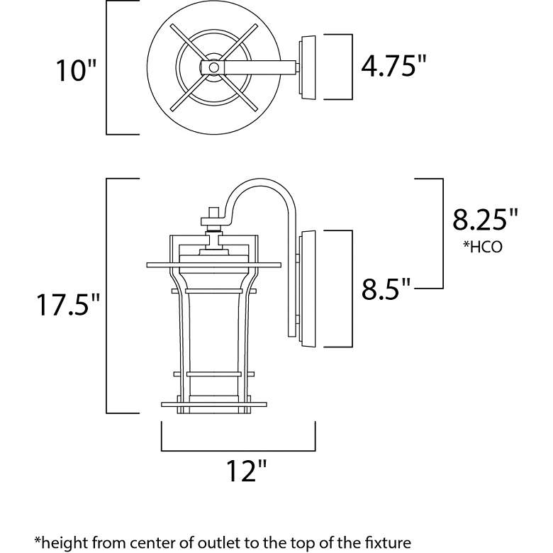 Image 2 Dover EE 1-Light 12" Wide Bronze Outdoor Wall Light more views