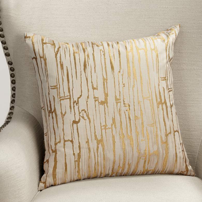 Image 1 Dover Gold 20 inch Square Throw Pillow