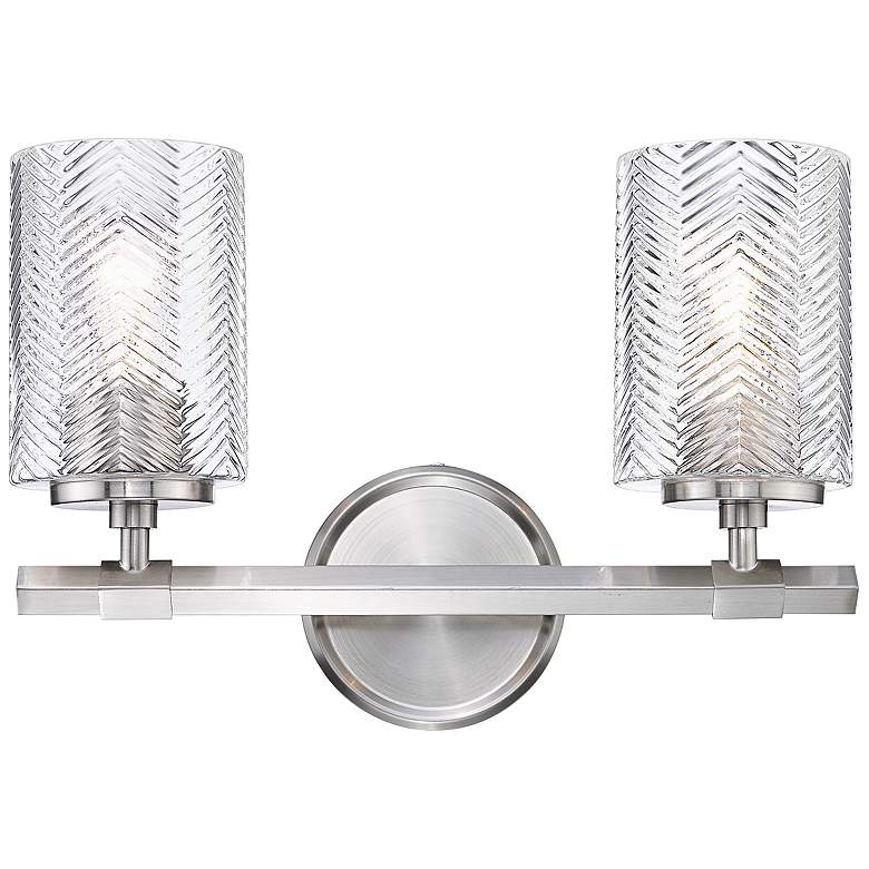 Image 4 Dover Street 14 1/4" Wide Brushed Nickel 2-Light Bath Light more views