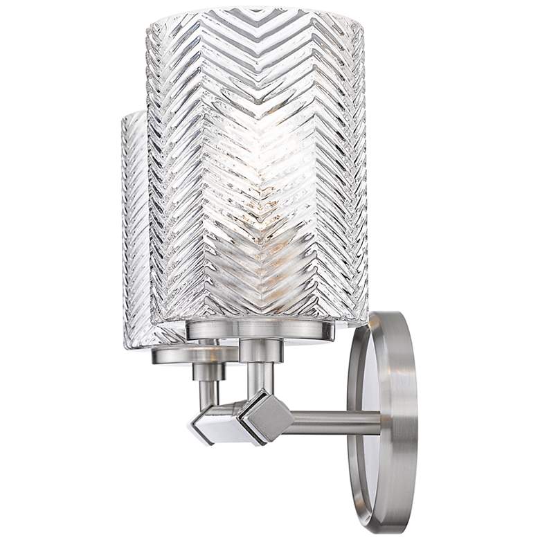 Image 5 Dover Street 14 1/4 inch Wide Brushed Nickel 2-Light Bath Light more views