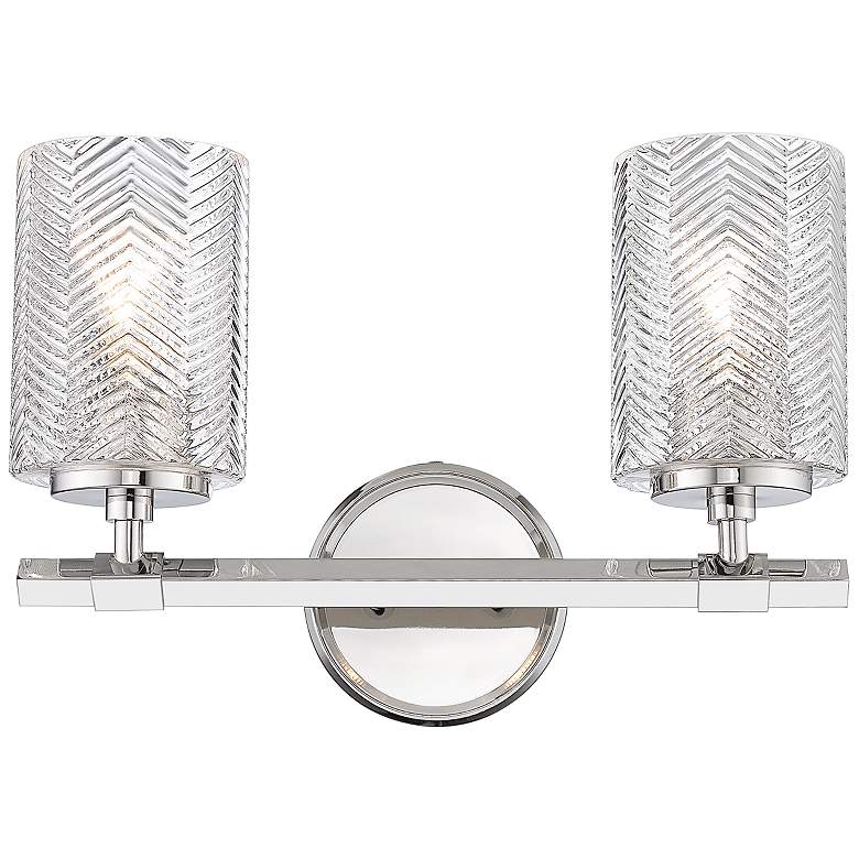 Image 4 Dover Street 14 1/4 inch Wide Polished Nickel 2-Light Bath Light more views