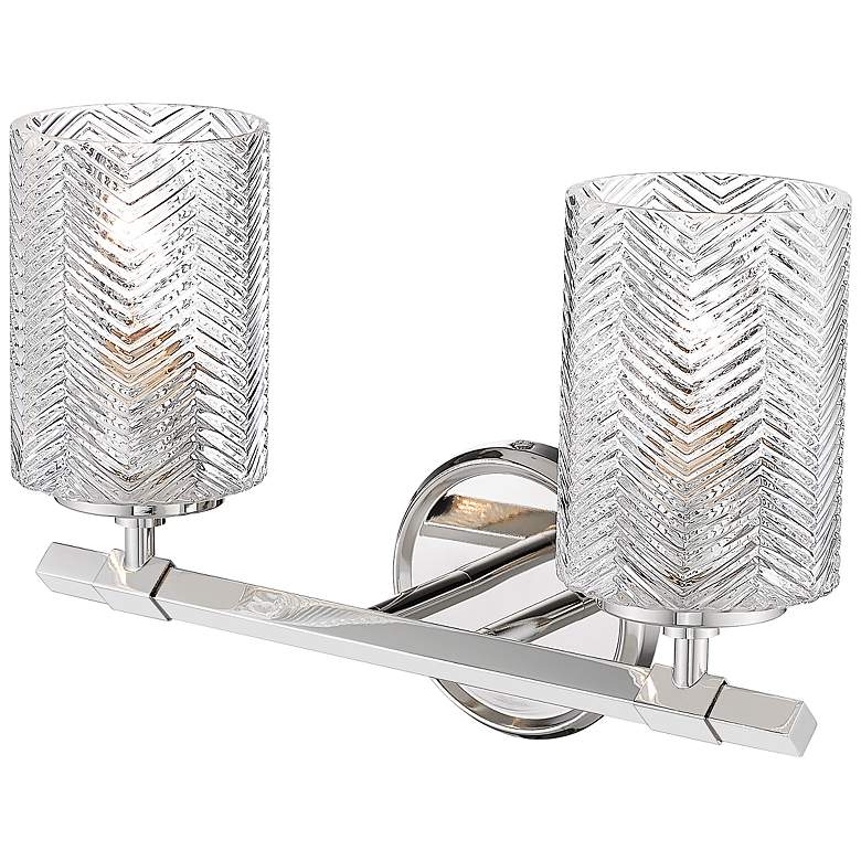 Image 6 Dover Street 14 1/4 inch Wide Polished Nickel 2-Light Bath Light more views