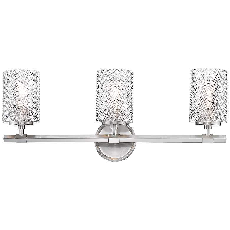Image 5 Dover Street 24 1/2 inch Wide Brushed Nickel 3-Light Bath Light more views